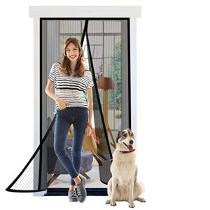 Titan Mall Magnetic Screen Door, Self Sealing Door Net, Heavy Duty Mesh Screen Magnetic Closure Keep Bugs Out, Retractable - Pet and Kid Friendly, Hands Free fit for 39" x 82" Doors
