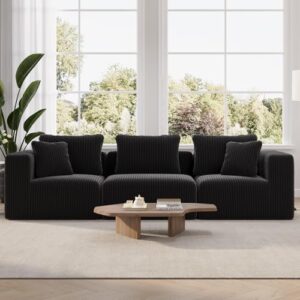 Novilla Modular Sectional Sofa, Modern Cloud Sectional Couch with Smarts Coil™ Support, Upholstered Boneless Couch for Living Room Apartments Bedroom, No Assembly Required (3 Seater)