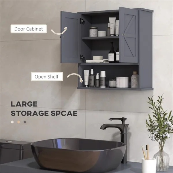 Bathroom Cabinet/Wall Cabinet-Gray - Image 6