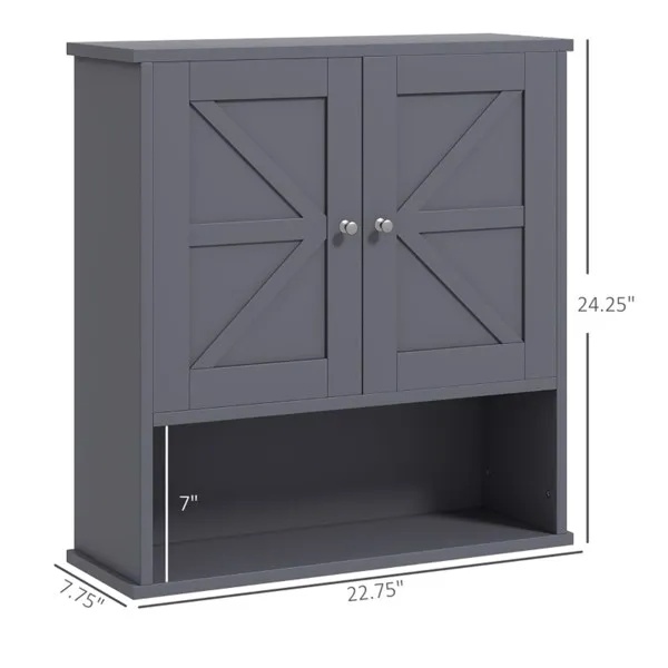 Bathroom Cabinet/Wall Cabinet-Gray - Image 5