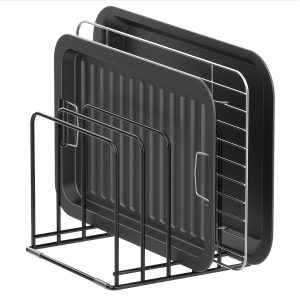 Soporte de acero para sartenes y bandejas