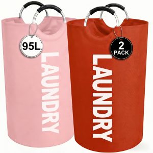 Cestas grandes plegables para ropa — 2 piezas