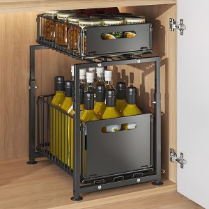 Cajón extraÃble de dos niveles para cocina