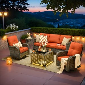 Conjunto exterior con mesa solar LED