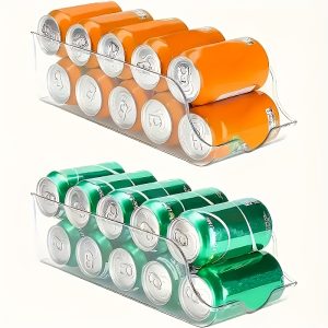 Dispensador transparente para latas en refrigerador