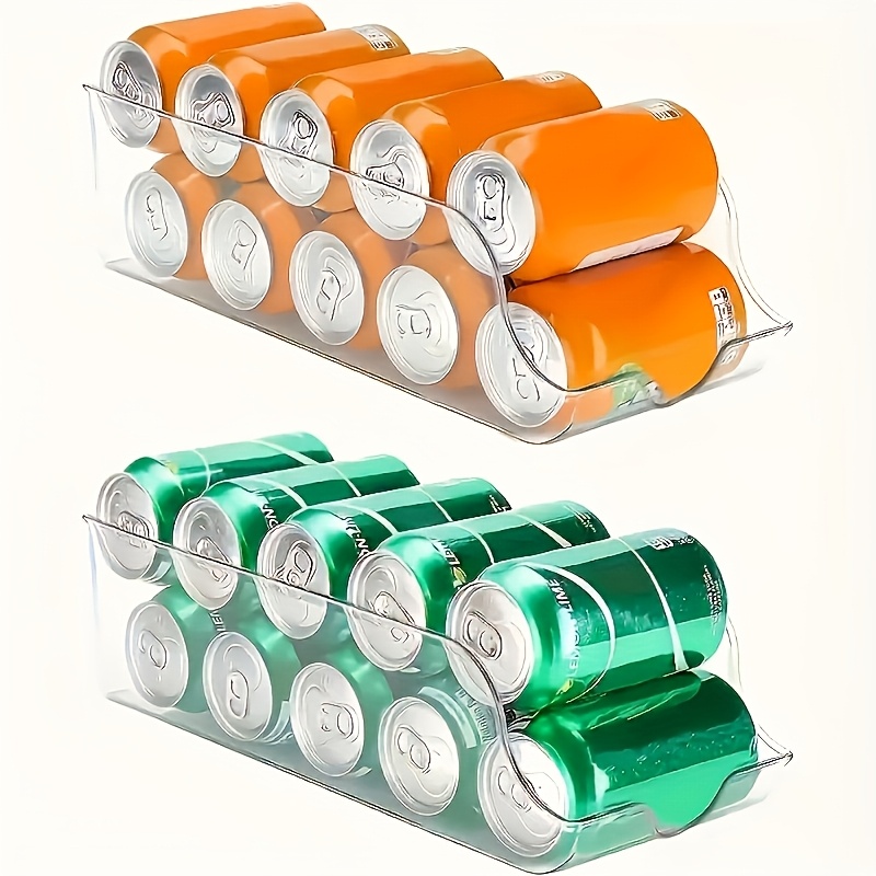 Dispensador transparente para latas en refrigerador